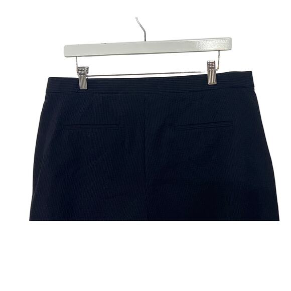 THEORY WOMENS SIZE 12 WAIST TAB SEER SUIT SHORTS STRETCH NAVY NEW - Picture 9 of 15